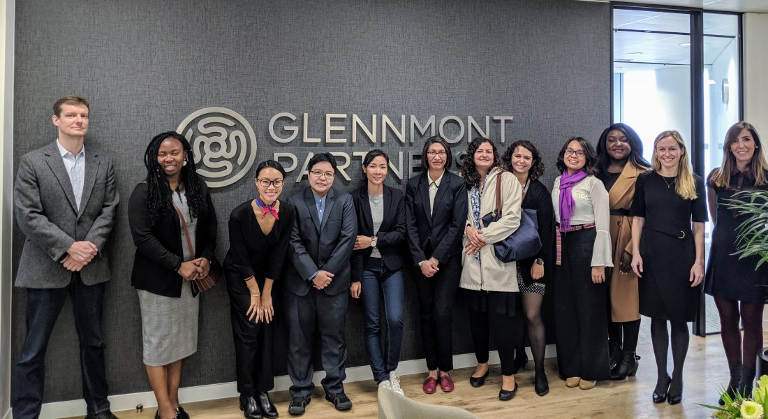 The group visits the offices of Glennmont Partners.